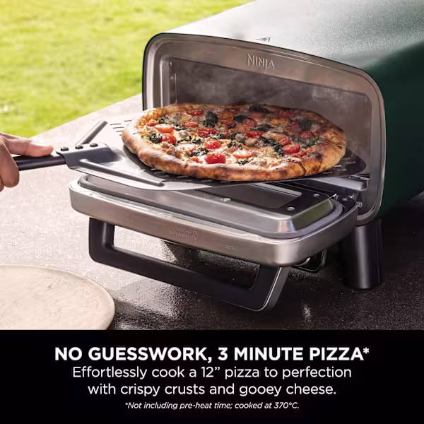 Electric Outdoor Pizza Oven & Air Fryer – British Racing Green with Stand