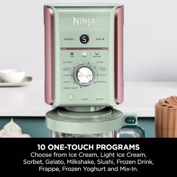 Ninja CREAMi Deluxe 10-in-1 Ice Cream & Frozen Drink Machine NC501UKMTPK