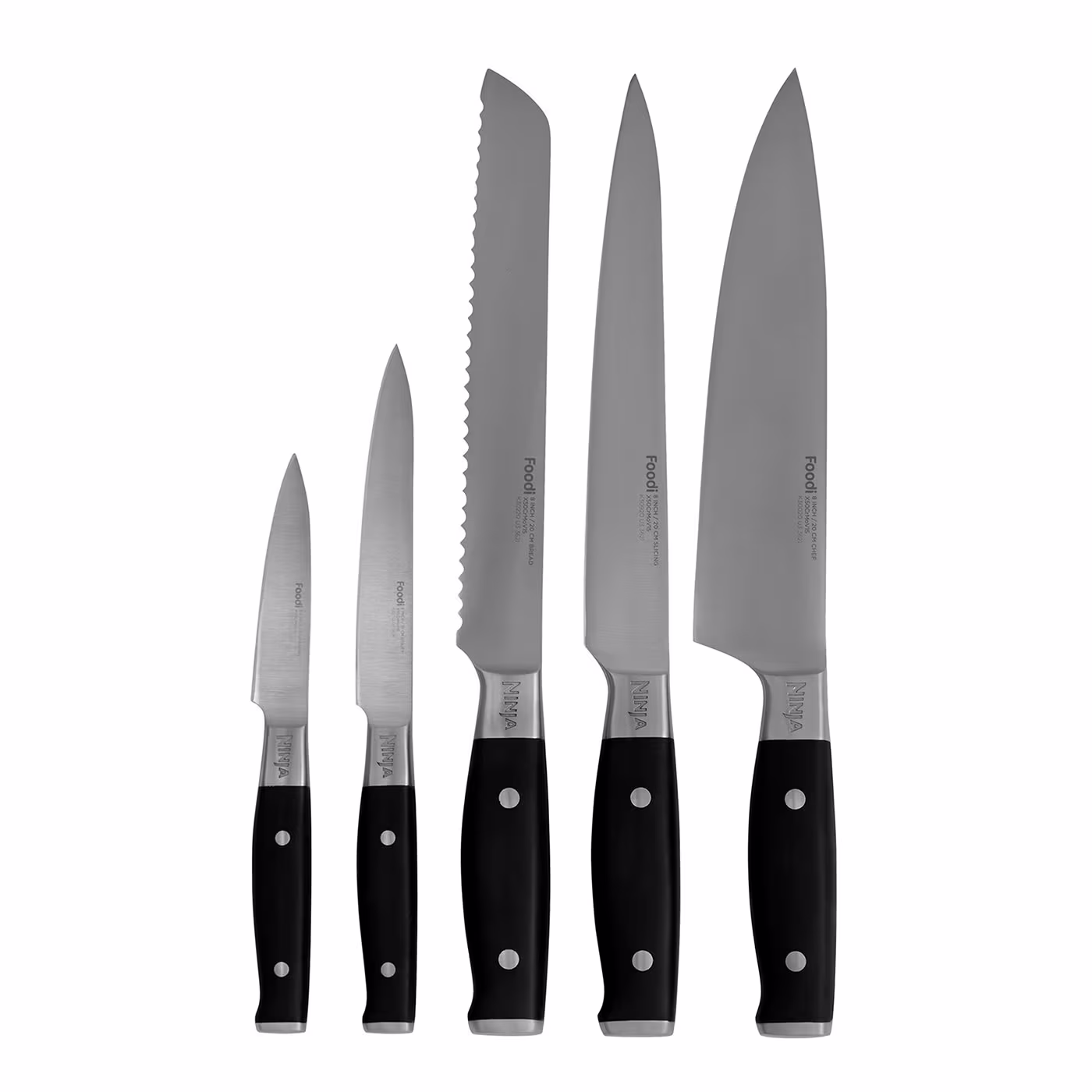 Ninja Foodi StaySharp Knife Block with Integrated Sharpener – 5-Piece Set [K32005UK]