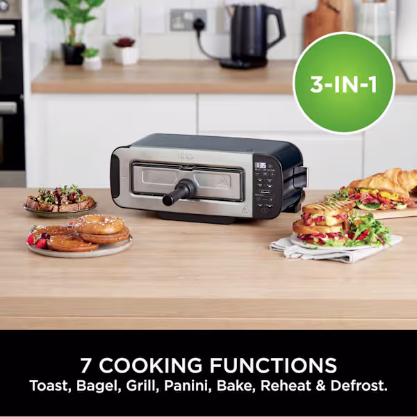 Ninja Foodi 3-in-1 Toaster, Grill & Panini Press - Cyber Space ST200UKCYD