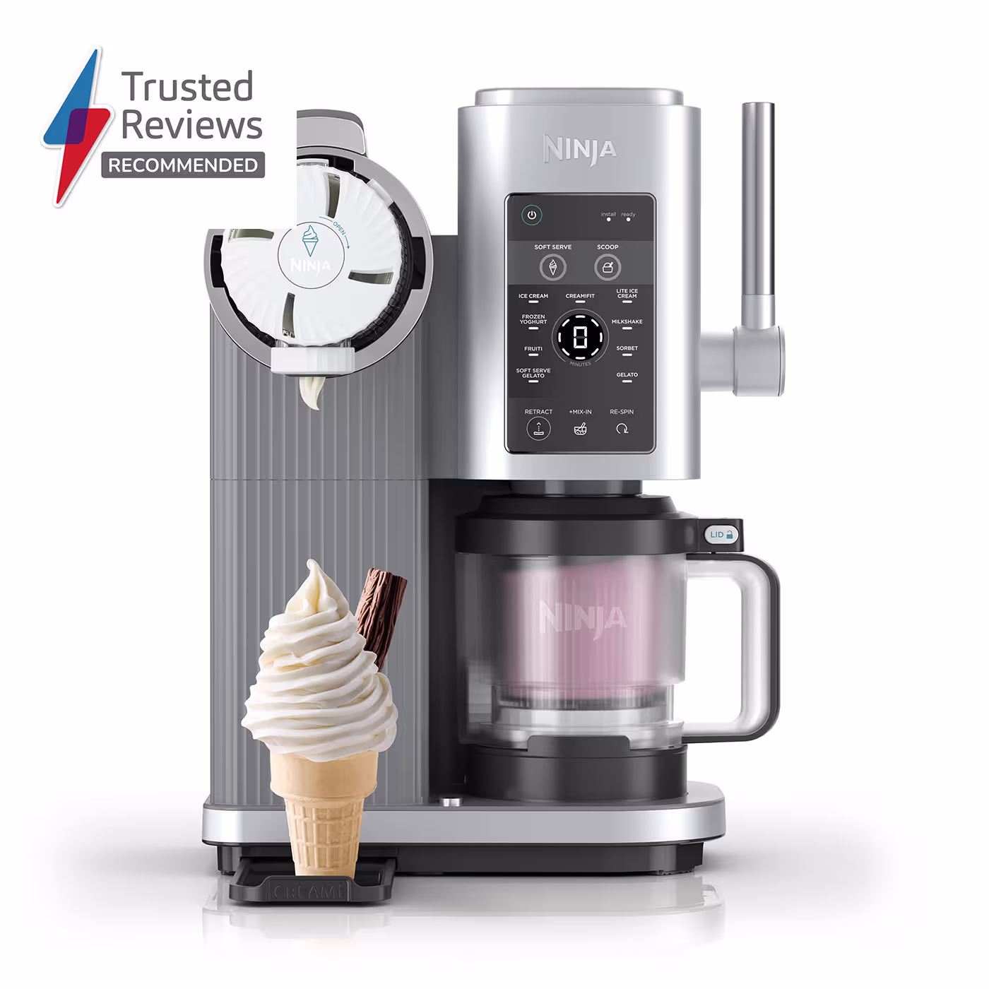 Ninja Swirl by CREAMi 13-in-1 Soft Serve & Ice Cream Maker NC701UK
