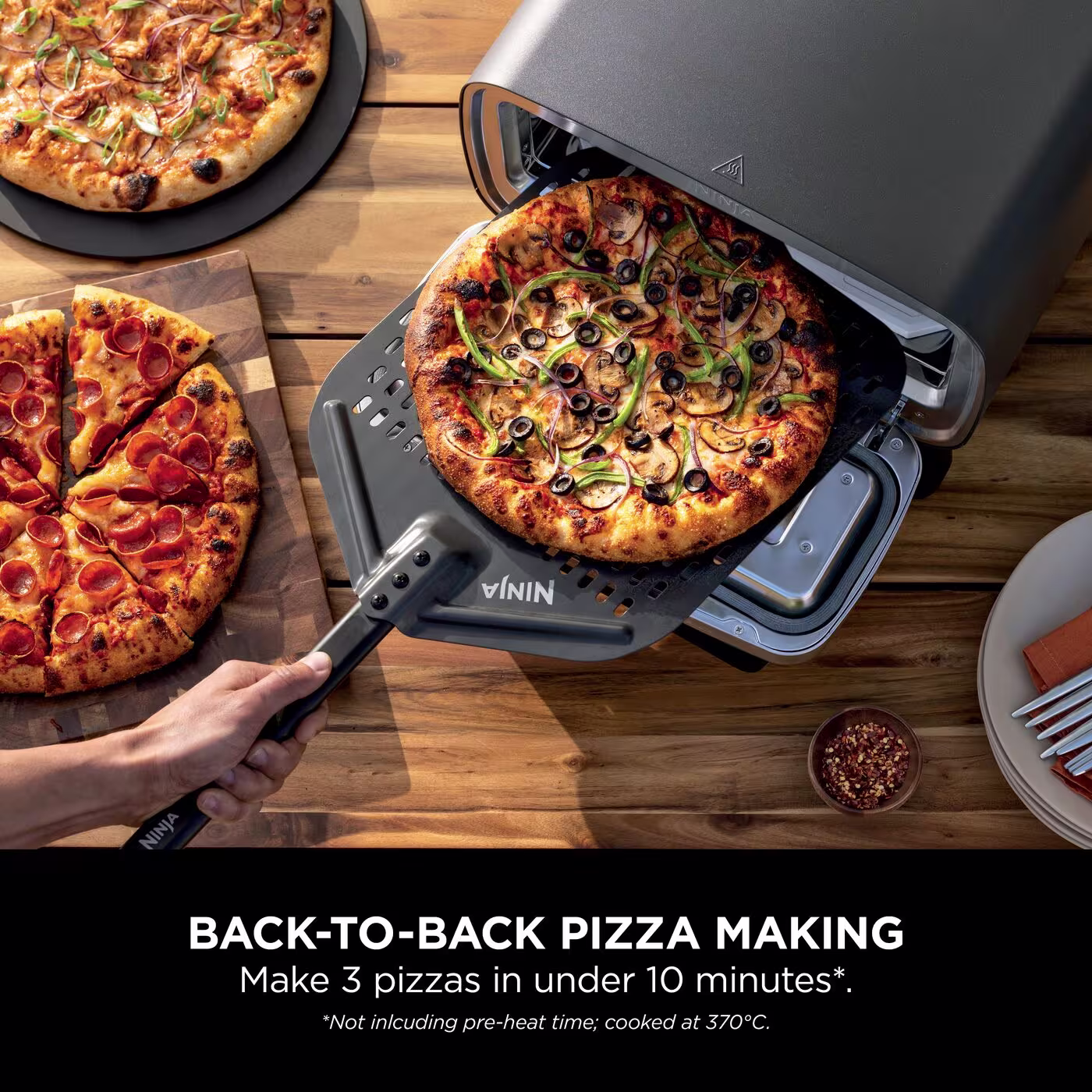 Ninja Artisan Electric Outdoor Pizza Oven & Air Fryer MO201UK