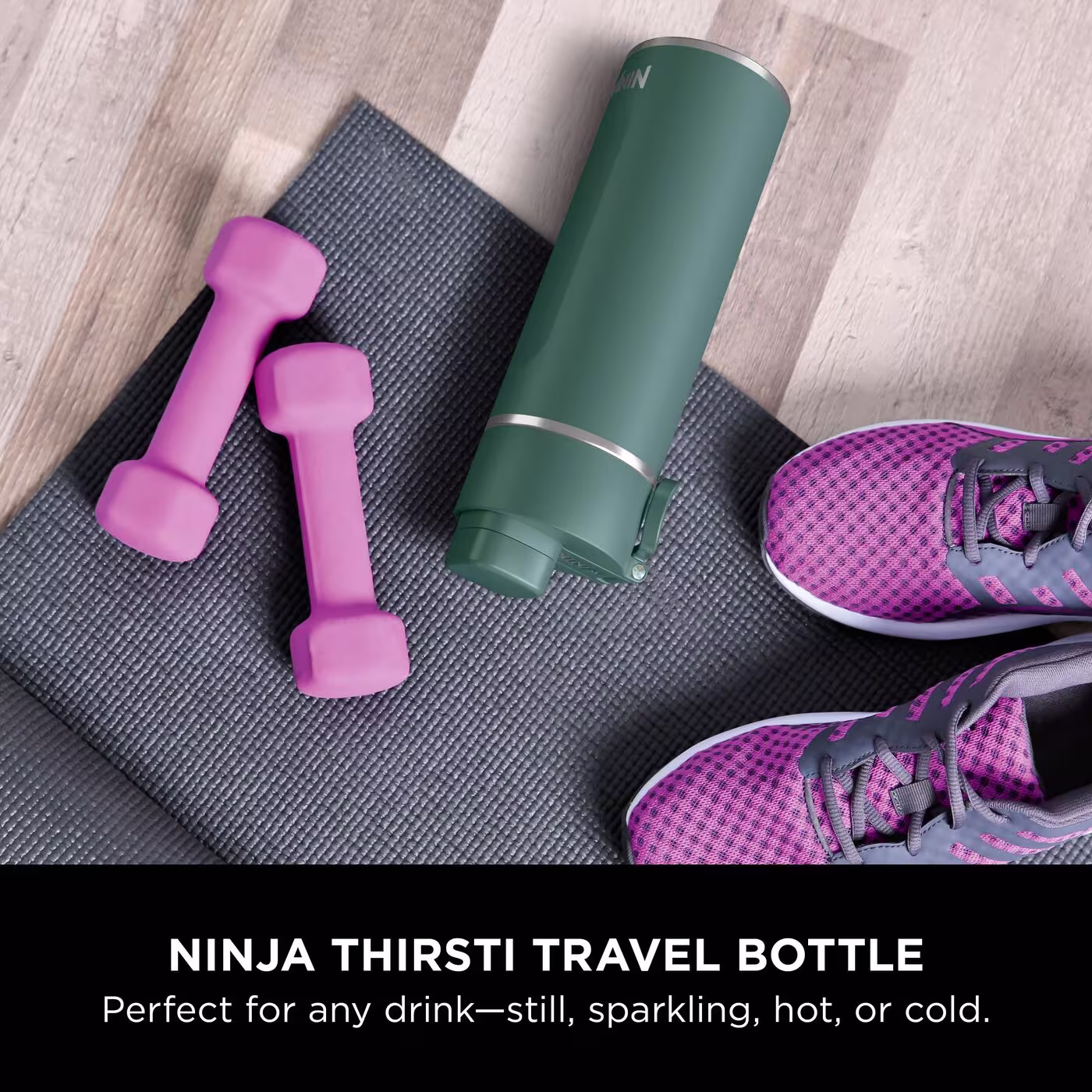 Ninja Thirsti 530 ml Travel Bottle – Evergreen DW1801EUUKEM