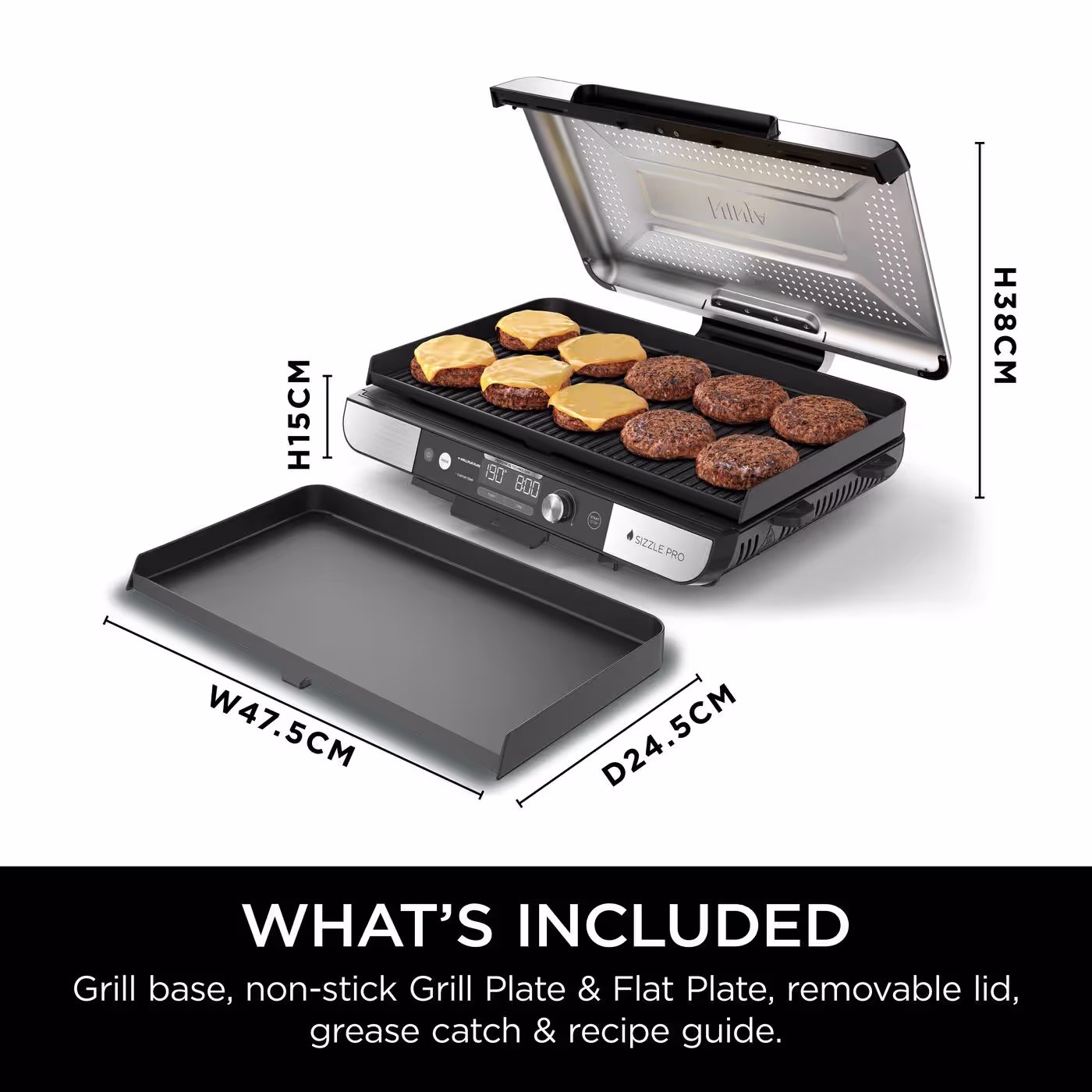 Ninja Sizzle Pro XL Grill & Flat Plate GX101UK