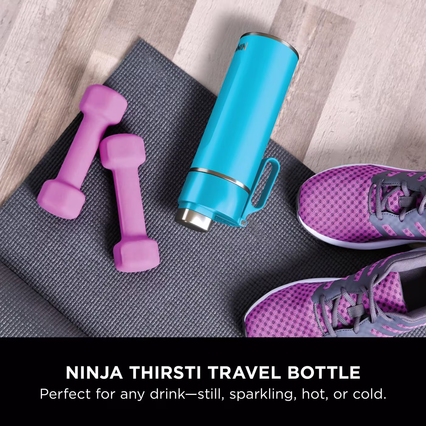 Ninja Thirsti 530 ml Travel Bottle – Tropical Blue DW1801EUUKSB