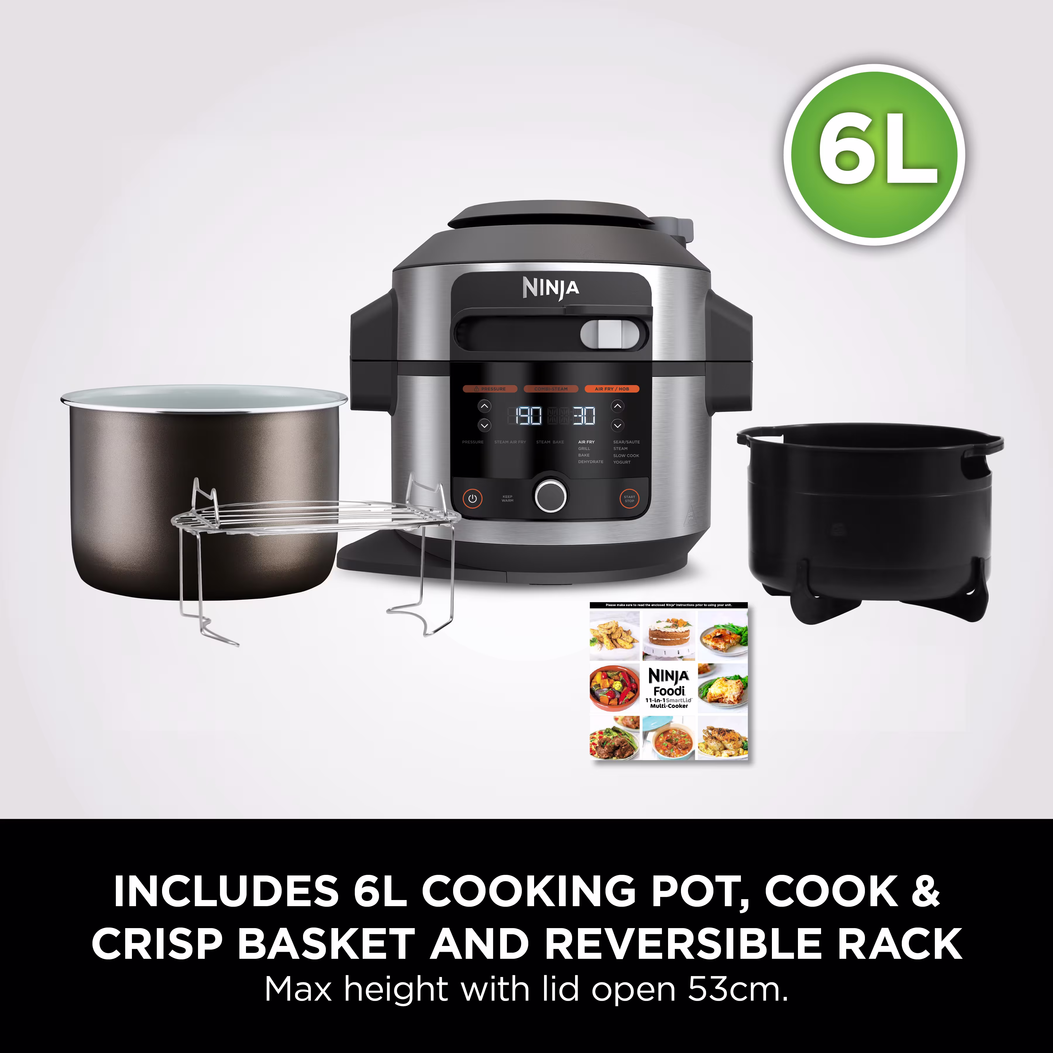 Ninja Foodi 11-in-1 SmartLid Multi-Cooker 6L OL550UK