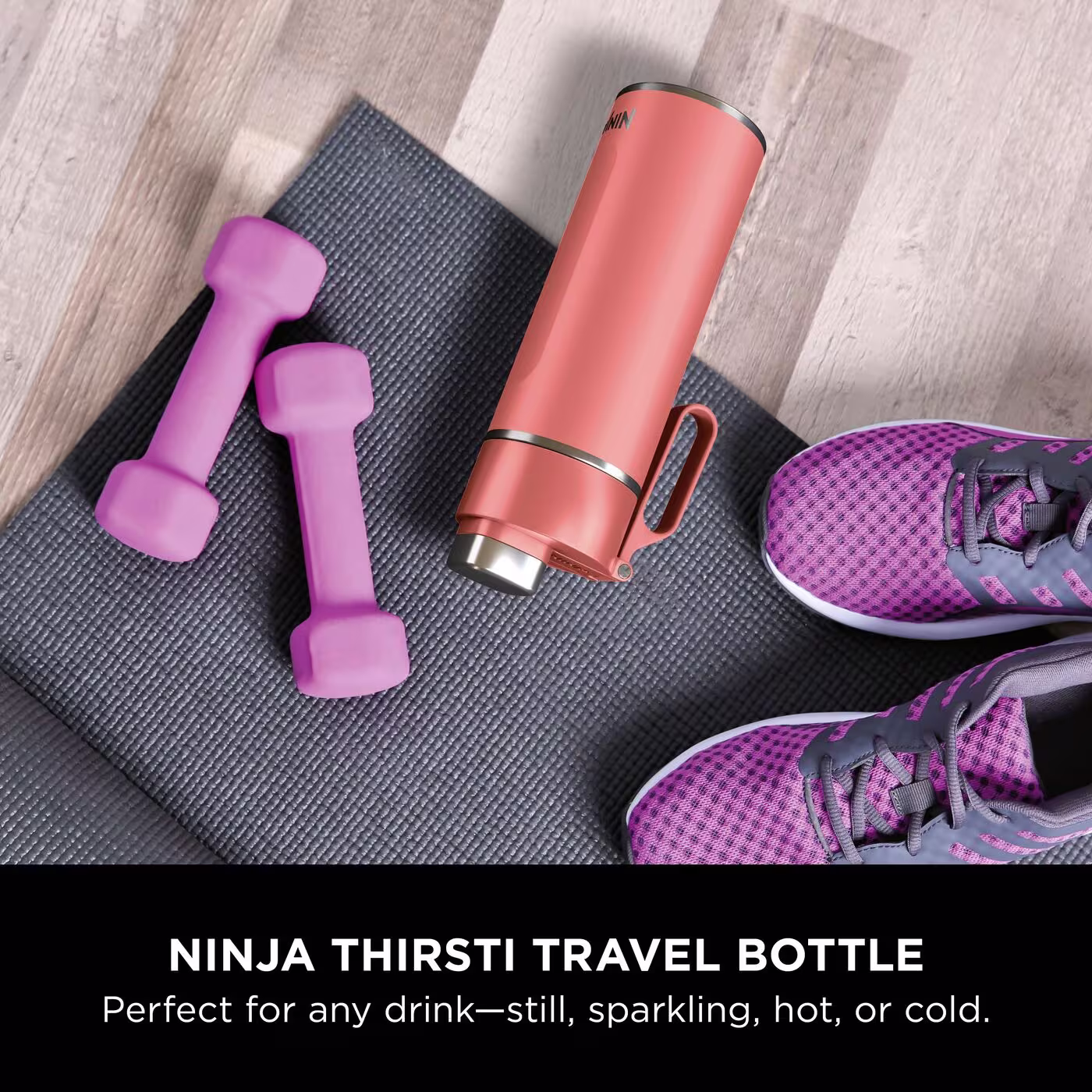 Ninja Thirsti 530 ml Travel Bottle – Coral DW1801EUUKPE